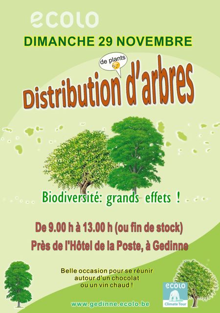 Distribution de plants d’arbres